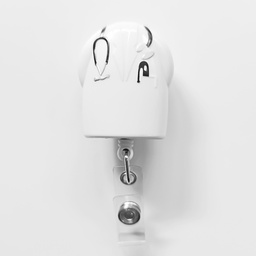 Portagafete con figura de doctor